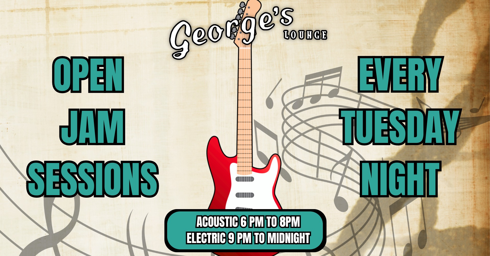 Open Jam Sessions! Every Tuesday at George’s Lounge