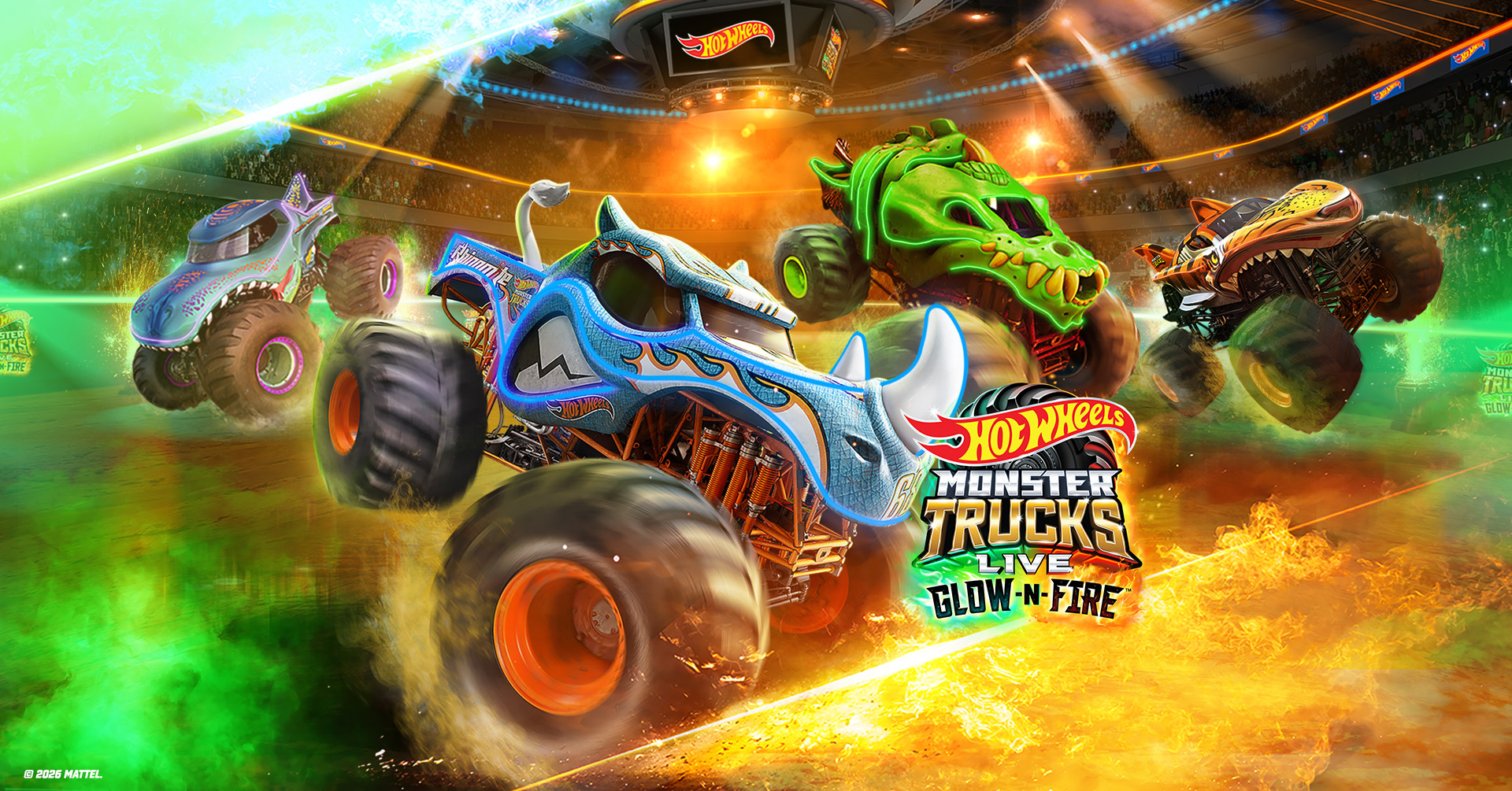 Hot Wheels Monster Trucks Live: Glow-N-Fire