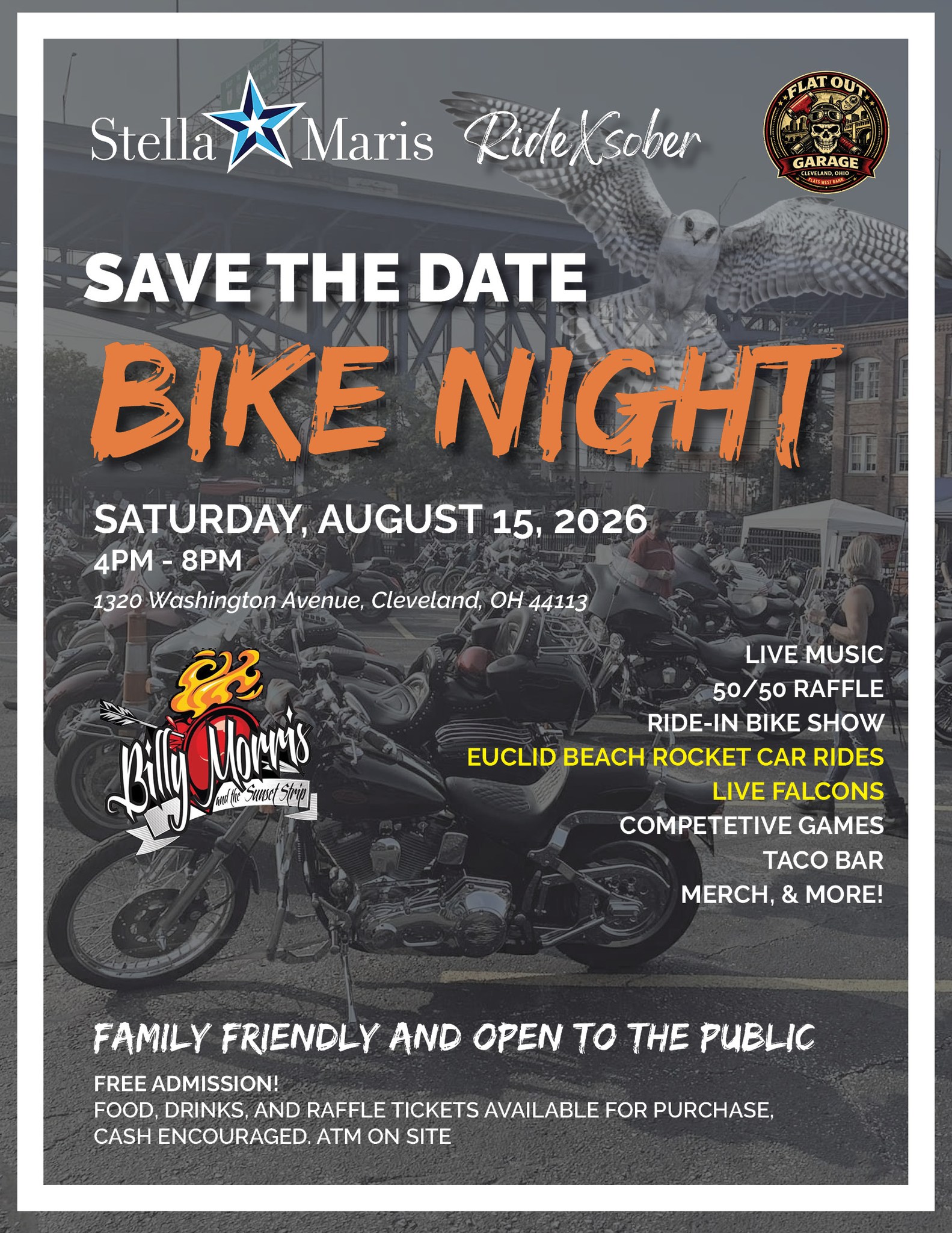 4th Annual Stella Maris & RideXsober Bike Night with Flat Out Garage