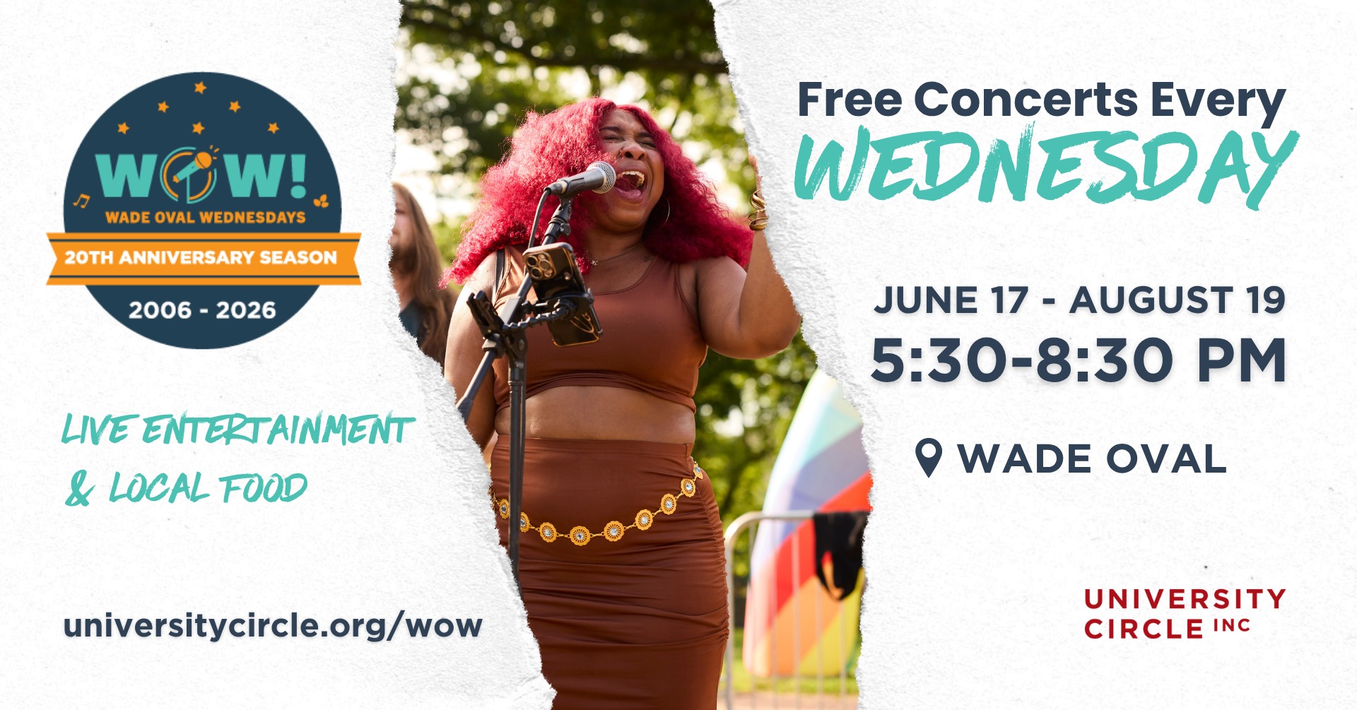 WOW! Wade Oval Wednesdays – 20th Anniversary