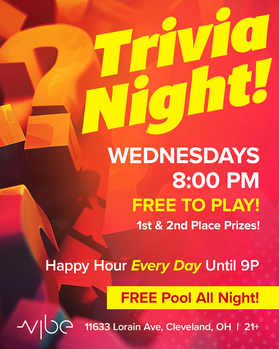 Trivia Night – Every Wednesday – Cleveland, Ohio