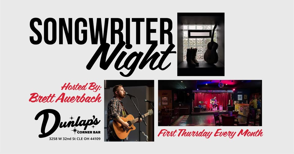 Songwriter Night Hosted by Brett Auerbach Live music at Dunlap’s